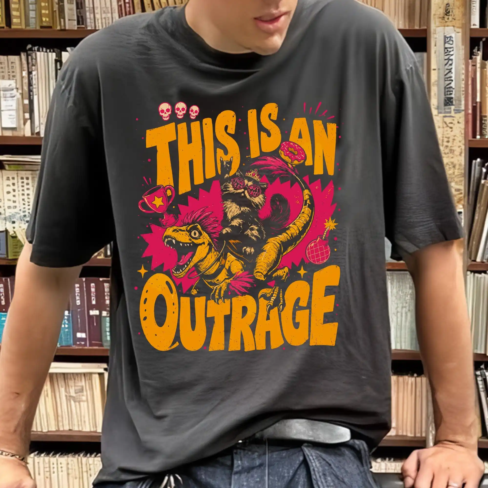 This Is An Outrage Comfort Colors Tank Shirt, Dungeon Crawler Carl Tee, Carl and Donut T-shirt