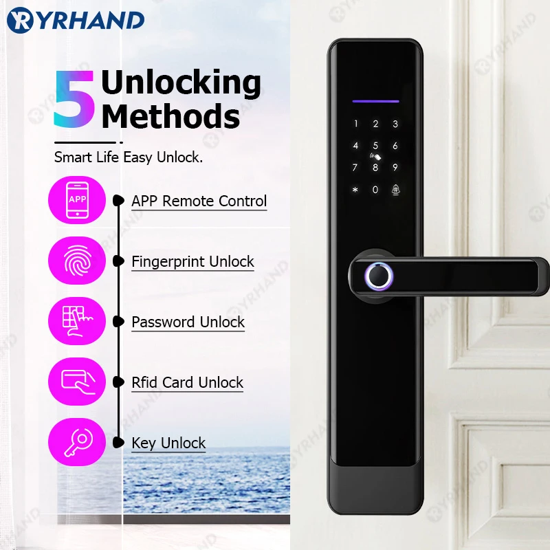 TTlock Unlock Waterproof cerraduras inteligente Fingerprint Smart Lock 6068 Electronic Intelligent Biometric Lock For home