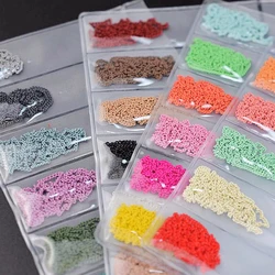 6PCS/Pack Colored Metal Nail Decoration Chain Charms Krean Fashion Nails Art Accessories Products Manicure Beauty Supplies Tool