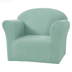 Mini Size Sofa Cover 1 Seat Soft Armchair Couch Cover Solid Color Elastic Stretch Mini Size Settee Slipcover For Children Chair