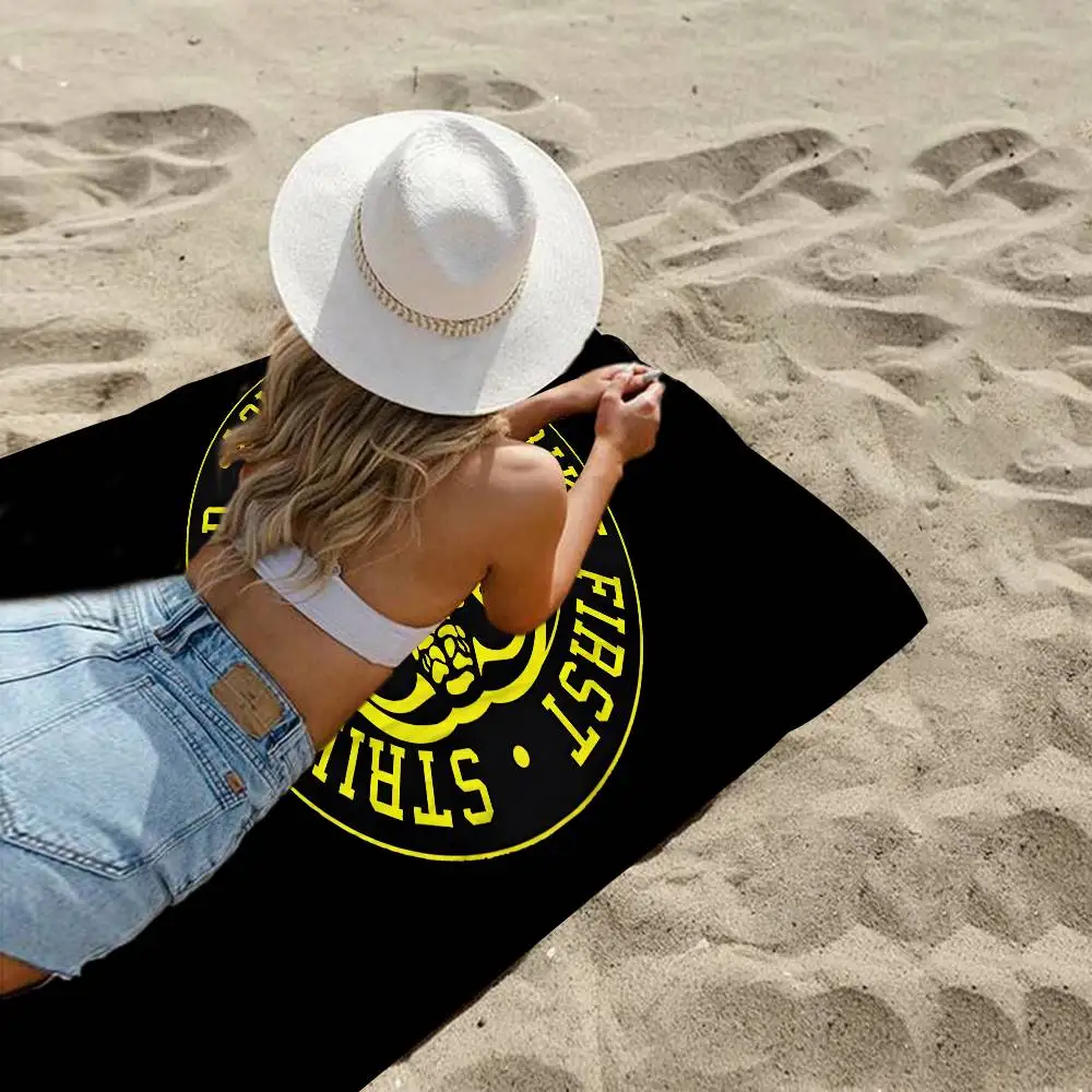 Classic TV Dramas Cobra Kai Anime Beach Swimming Towel Soft Absorbent Washcloth Children's Gifts for Kids Travel Camping Gym