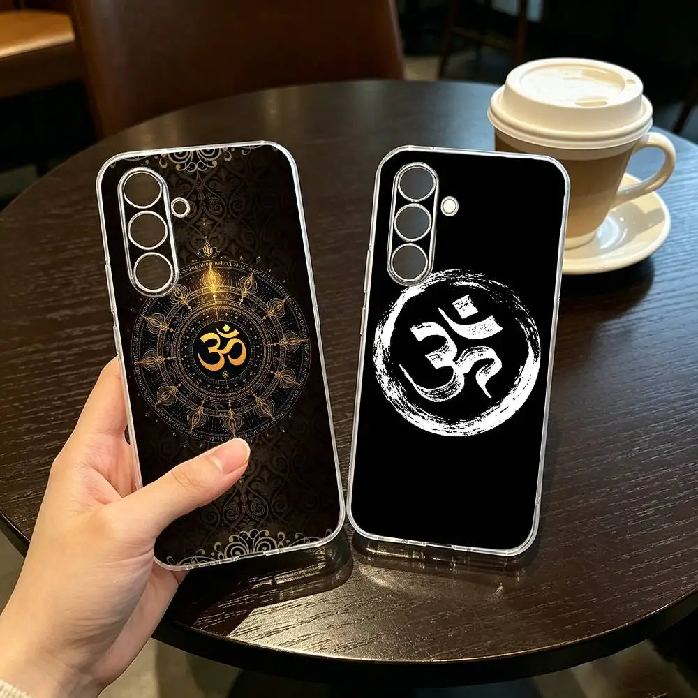 

Y-Yoga Aum Om Mandala Elegants Phone Case Transparent Silicone Soft For SamsungA10,12,20,21S,30,31,40,50,51,52,70,71