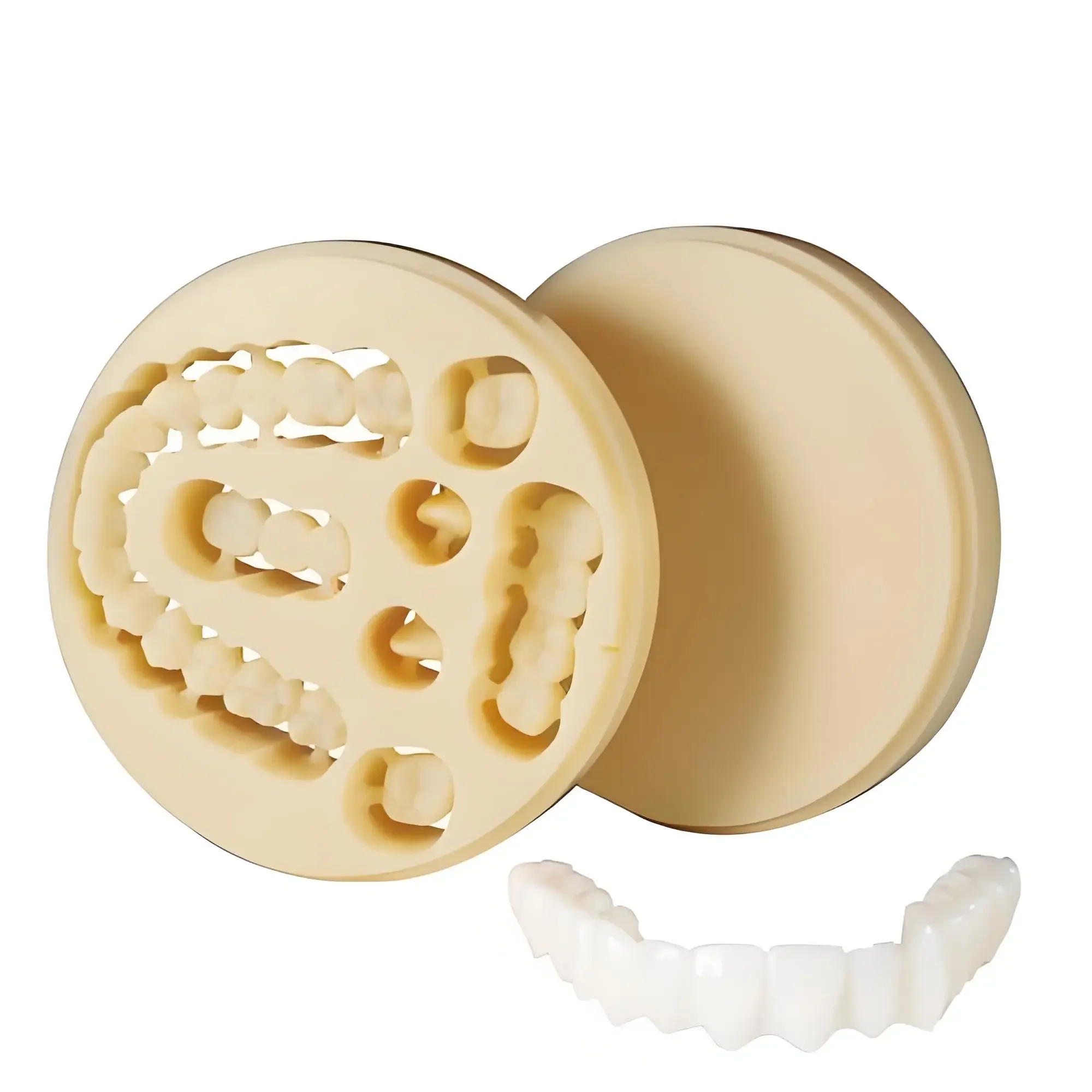 Lodden Dental Multilayer PMMA Block 98mm CAM/CAD Open System 12-25mm Resin Disc Dental Lab Material Temporary Restorations