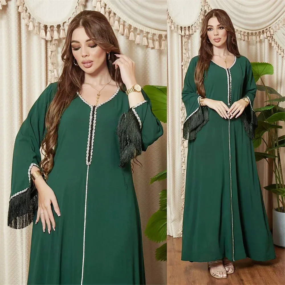 Eid Mubarak Djellaba Diamanten Abaya Frauen Muslimischen Party Kleid Ramadan Kaftan Marocain Frauen Kleid Kleid Islamische Kleidung Kaftan