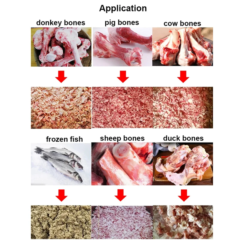 آلة قطع العظام الكهربائية الصناعية ، آلة طحن وقطع عظام اللحم البقري ، الماعز ، الخنازير