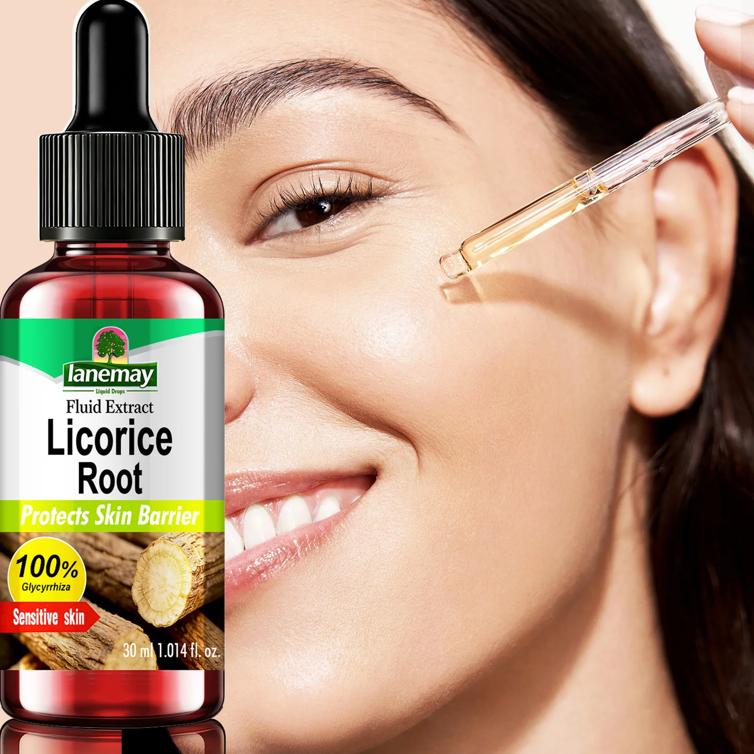 Licorice Root Fluid Extract Serum - 100% Extract, Protects Skin Barrier - Soothes Stressed Skin for a Clearer, Even Complexion.