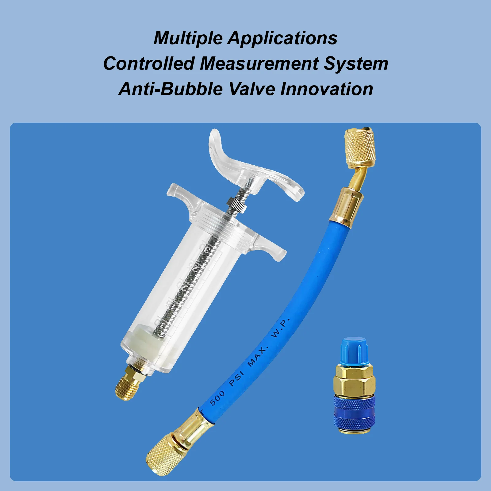 

Car AC Oil Injector Automobile Refrigeration Oil Filler Pressure Resistant Refrigeration Liquid Injector For RV Automotive Truck