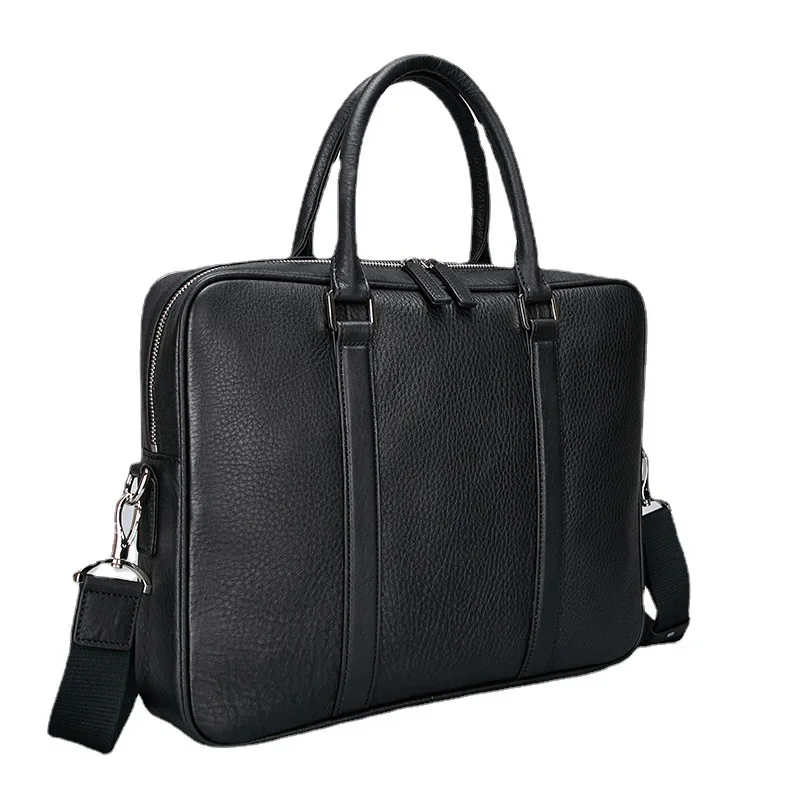 Luxury Men Briefcases High-end Genuine Leather Business Handbags Tote Shoulder Crossbody Bag Bolsa Office Messenger Bag