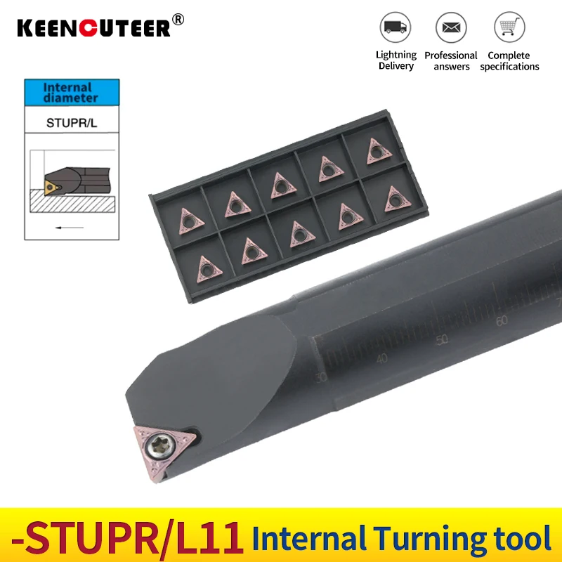 

1pc S10K-STUPR1103 S20R-STUPR11 Internal Turning Tool Holder TPGH/TPMT Carbide Inserts Lathe Bar CNC Cutting Tools Set