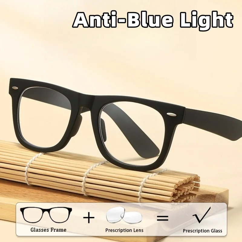

New Stylish Anti-Blue Light Prescription Glasses Simple Ultra-Light High Definition Customized Eyewear Optical Frames Unisex