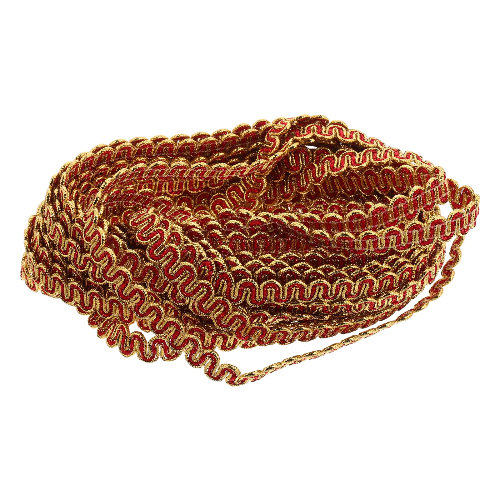 

135m Gold Wavy Lace Trim 12mm Wide for Sewing Clothing Crafts Jewelry Embellishment Crochet Ribbon Braided Project Decor