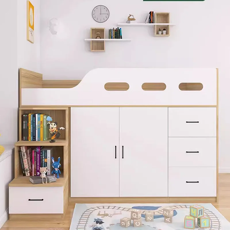 Children's bed semi-high bed Adults go to bed wardrobe Small apartment