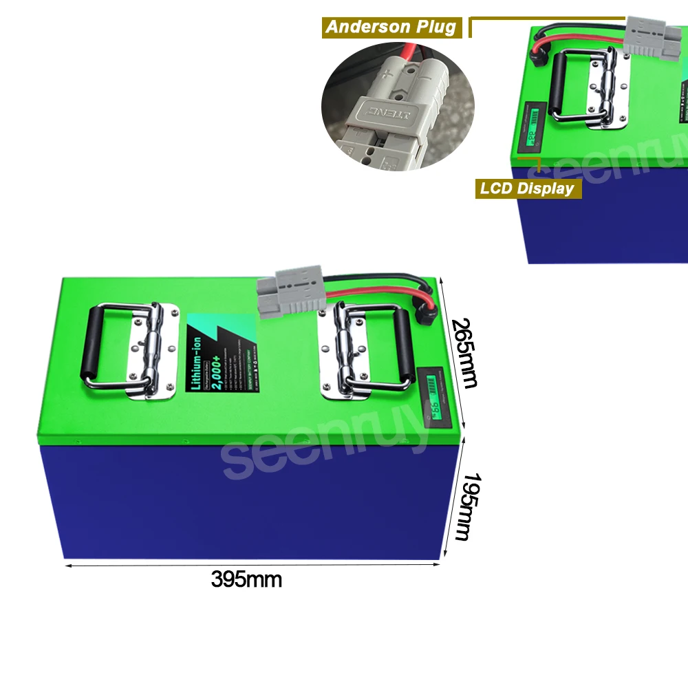 SEENRUY 48V 120AH  With 200A BMS Li ion Lithium Polymer Battery Perfect For 4000W 7000W 9600W Motorcycle Tricycle Quadricycle