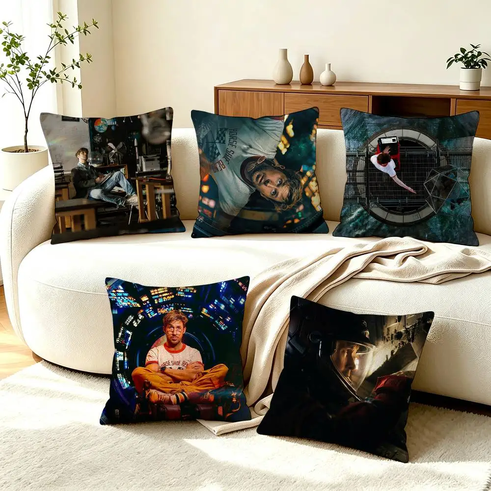 P-Project Hail Mary Hard Sci-Fi Novel  Pillow Case Square Double-Sided Sofa Cushion Cover Bedroom Bedside Pillow