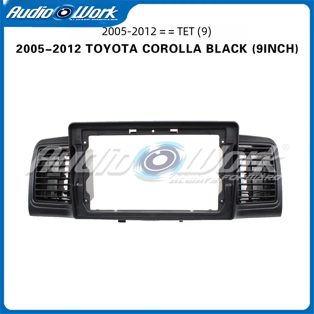 Radio Frame for Toyota Corolla E120 Corolla EX 2007-2017, Dash Refitting Installation Trim Kit, GPS Navigation Cover Bezel, 9\