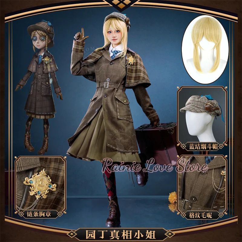 

Game Identity V Lady Truth Cosplay Costume Gardener Cosplay Costume Outfit Wig British Style For Hallowmas Party Adult Women Men