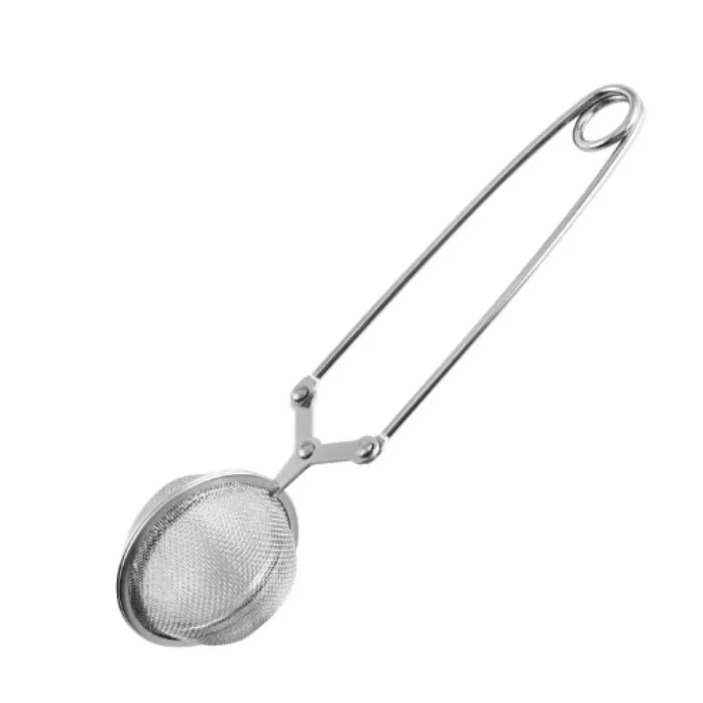Stainless Steel Spoon Tea Ball Infuser Filter Squeeze Leaves Herb Mesh Strainer Tea Infuser in Mesh Tea Ball with Handlet Silver