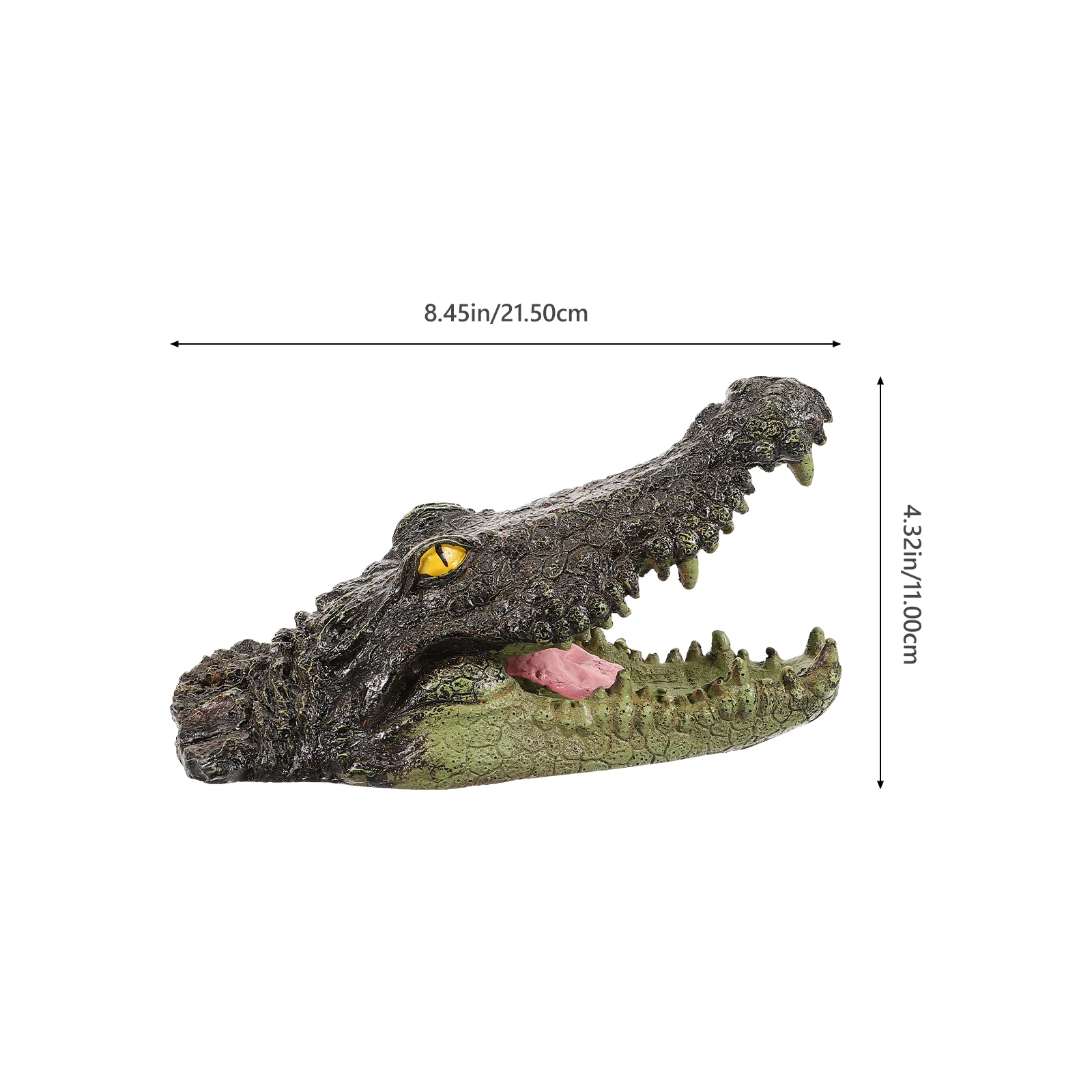 악어 머리 장식 데스크탑 정원 장식품 마당 용품 가정용 모형 머리 장식품 사무실 거실 침실용