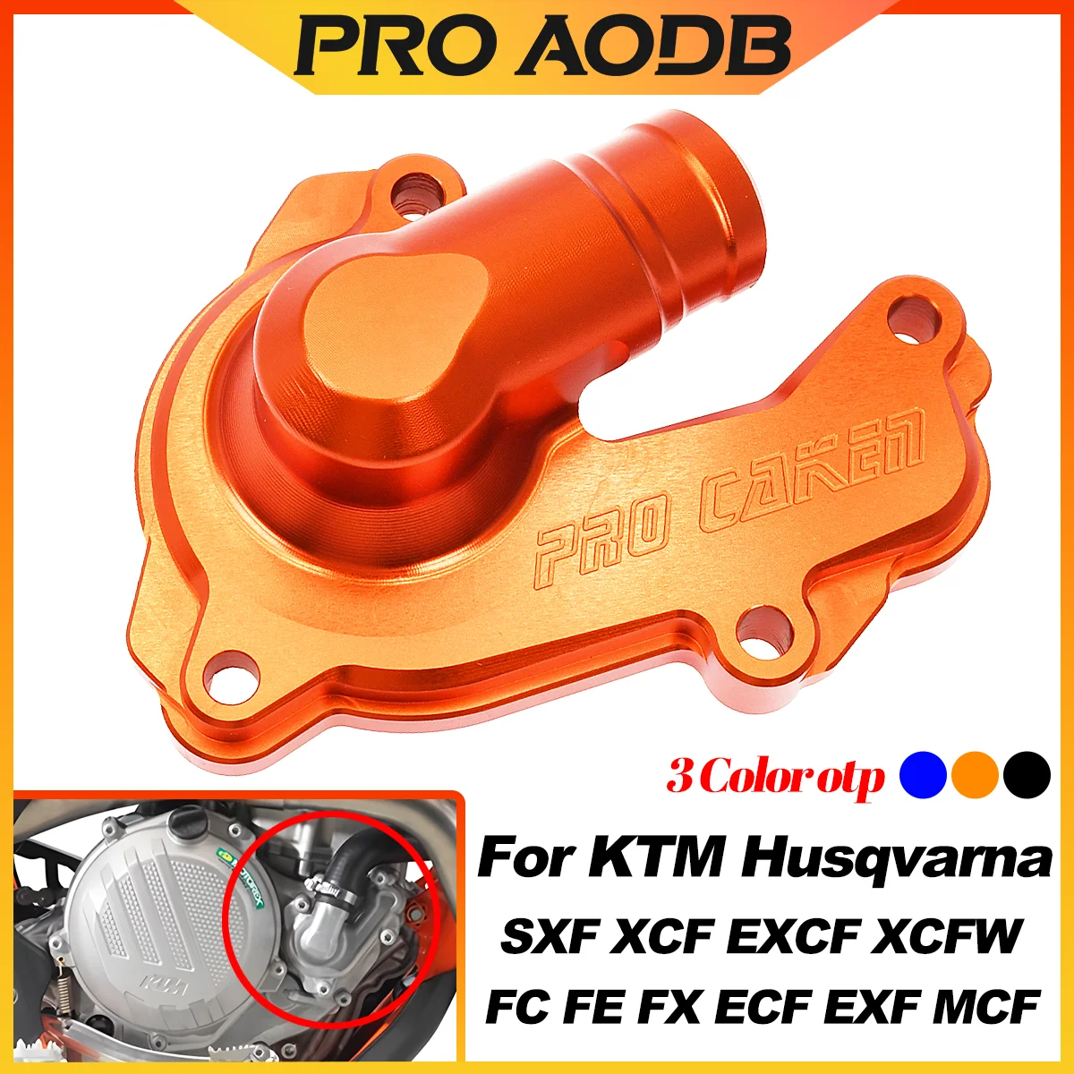 Motorcycle CNC Refit Water Pump Guard Cover Protector For KTM 250 350 EXCF 250XCF 350XCF 250XCFW 350XCFW 250SXF 350XCF 2016-2023