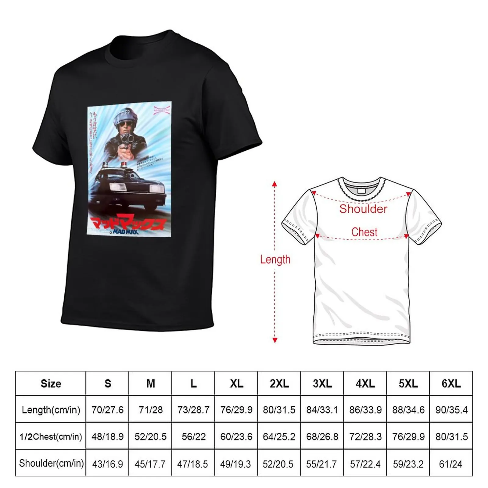 New Mad Max 1979 Japanese Movie Poster Art T-Shirt tees sublime t shirt blank t shirts custom t shirts men workout shirt