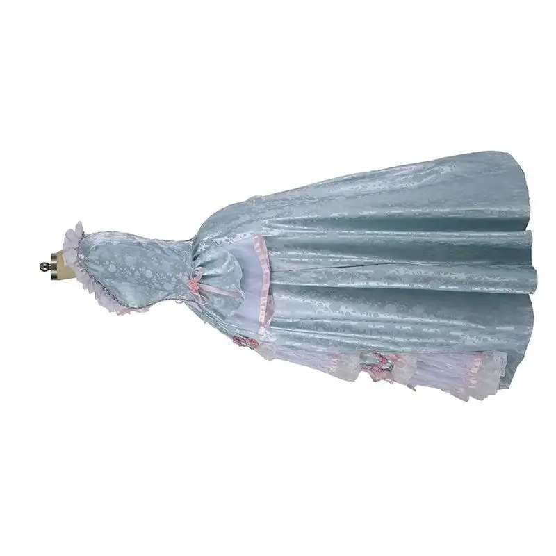 

18th Marie Antoinette Baroque Blue Rococo Colonial Georgian Cosplay Costume Ball Gown Medieval Renaissance Dress