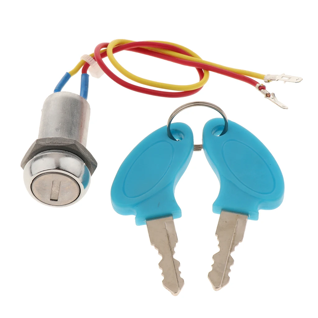 Picture 5: Metal Motorcycle Ignition Switch with Key Durable Door Lock Replacement Fits ATV Scooter Kart Car Easy to Install