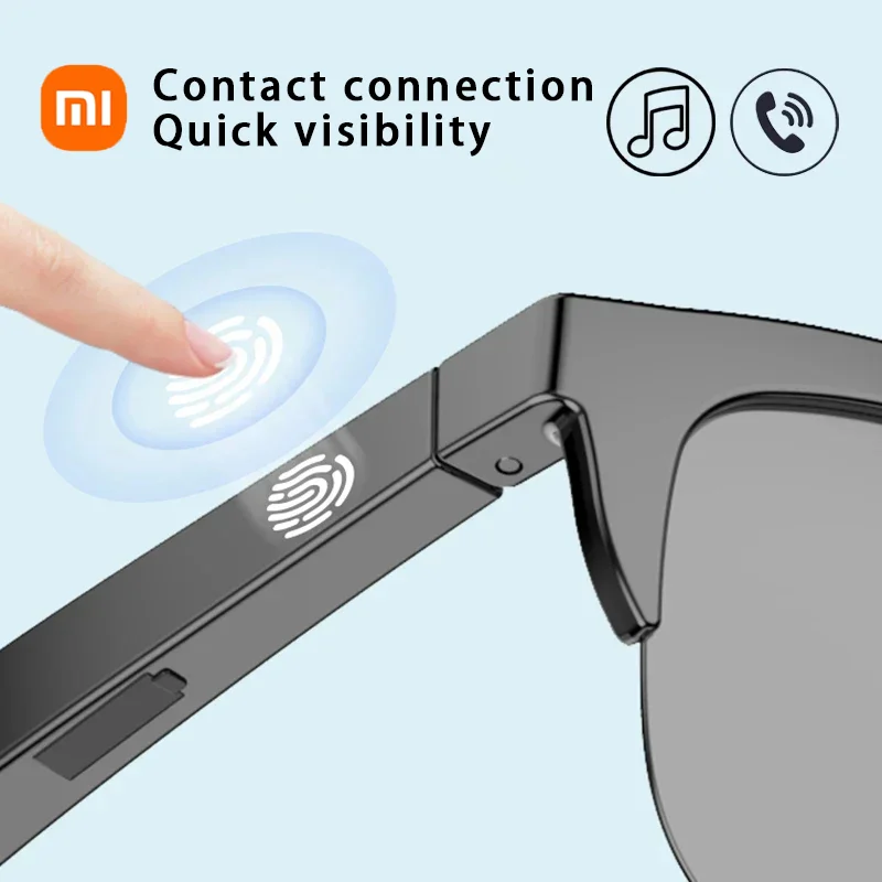 Xiaomi Smart Bluetooth V5.3 Sunglasses Glasses Call Outdoor Sports Headphones HIFI Black Technology Anti-touch UV For Men Women