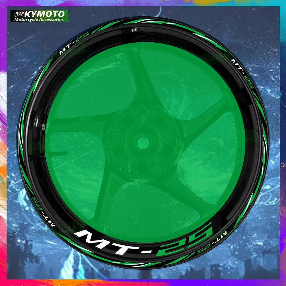 

For MT-25 MT25 reflective motorcycle accessories 17 inch front and rear rims decals fairing stripe sticker decoration