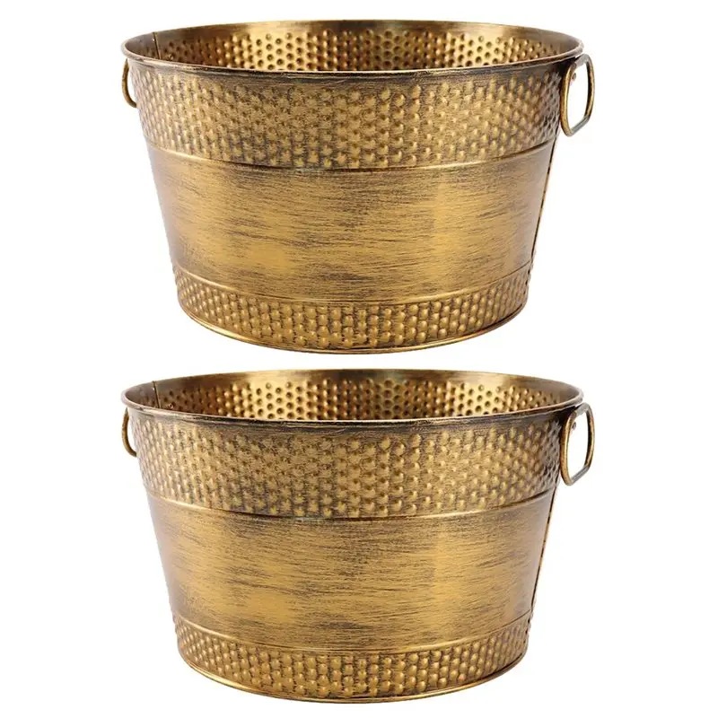 

A88E-Beverage Tub Metal Ice Bucket Drink Buckets Large Cooler For Wine Beer Champagne Cocktail For Catering,Outdoor Events