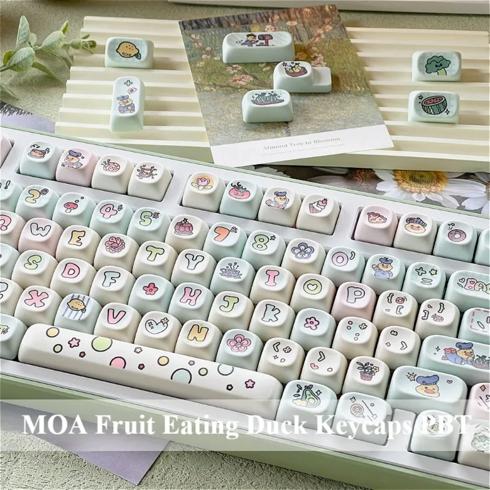 

Big Full MOA Fruit Eating Duck, Keycap PBT for Mx Cherry Gateron Switch Mechanical Keyboard Kit