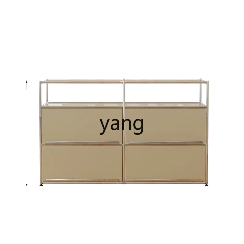 

Yjq Middle-Ancient Household Small Bookcase Ins Bedside Table Stainless Steel Magazine Rack Living Room Side Table