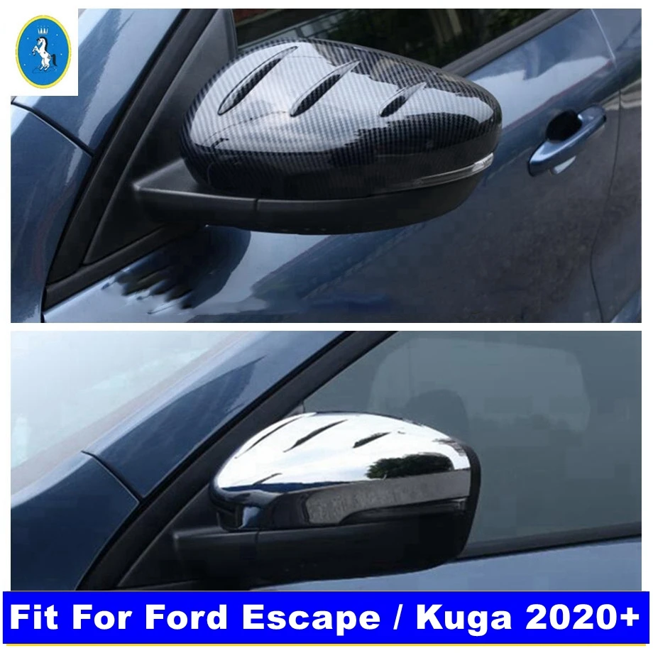 

Side Door Rearview Mirror Decoration Cap Cover Trim For Ford Escape / Kuga 2020 - 2023 Carbon Fiber / Shiny Exterior Accessories