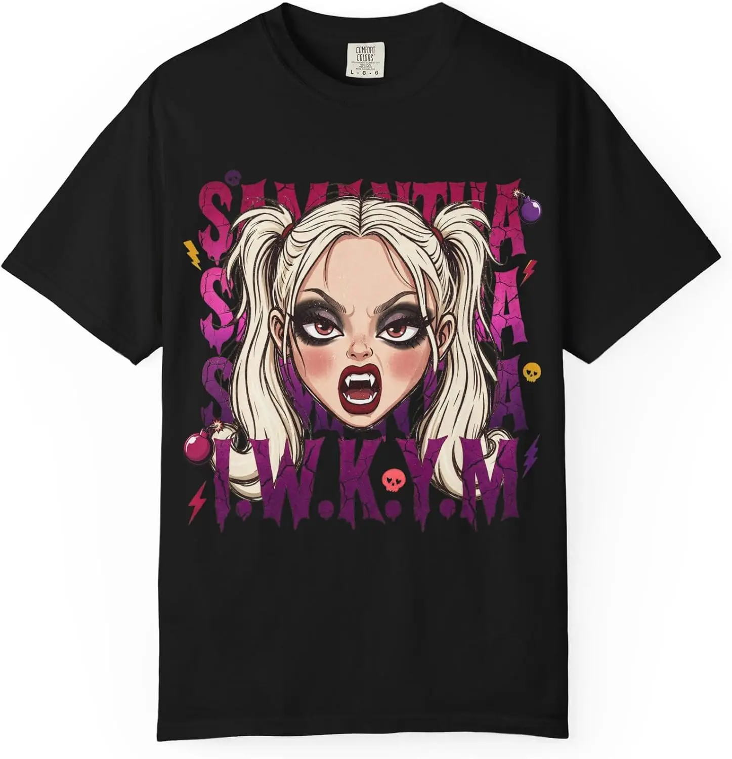 Samantha IWKYM Dungeon Crawler Carl Shirt DCC Bookish Gift | Booktok Litrpg Fantasy Novel Tee Cute Halloween Pumpkin Short-Sleeve Tee: Fun, Breathable, Pure Cotton, Stylish—Perfect for Sports, Lounging, or Casual Wear.