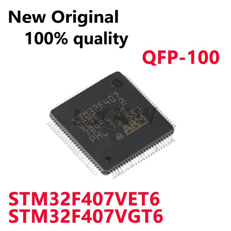 1/PCS New Original STM32F407VET6 STM32F407VGT6 STM32F407 VET6 STM32F407 VGT6 QFP-100 microcontroller   chip In Stock