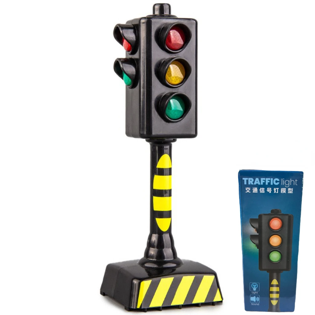 Children\'s sound and light traffic light model toys sound and light up early childhood education traffic signal model logo