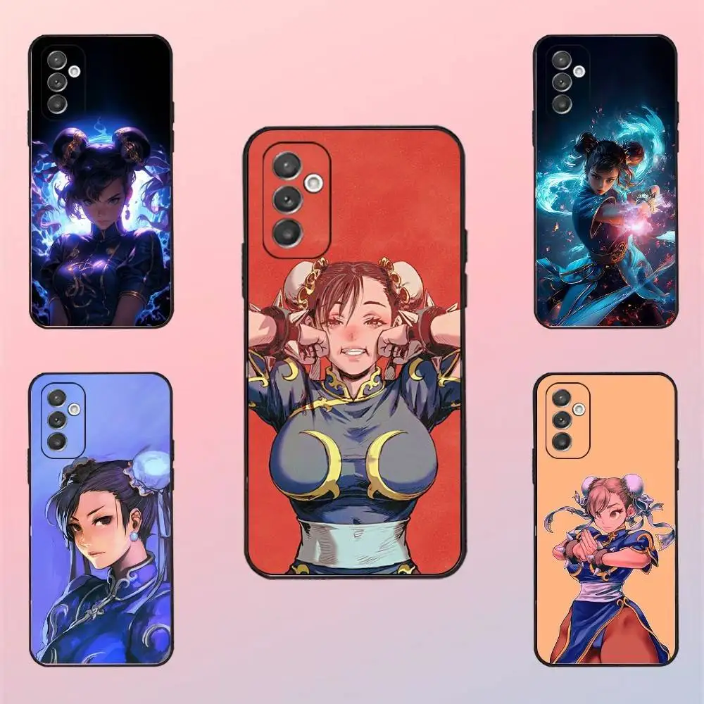 

ChunLi S-Street F-Fighter Phone Case For Samsung S 25,24,23,22,30,21,10,9,Ultra,Plus,Lite,FE,4,5 G Black Soft Case