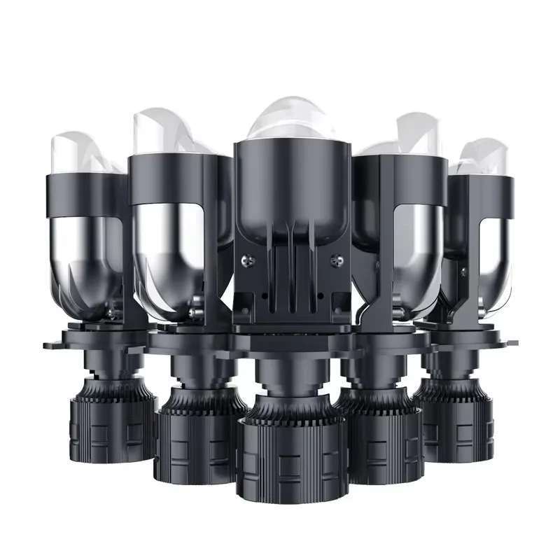 

Tiy 2pcs H4 LED Projector Mini Lens Auto H4 LED Headlight Bulb Kit Conversion High Beam Low Beam 6000K Turbo Fan Car Light Lamp