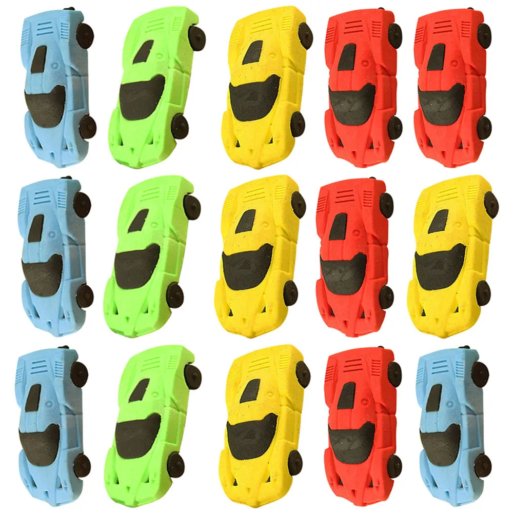 36개 자동차 모양 지우개 만화 교실 보상 파티 선물 학교 용품 귀여운 학생용 지우개 학교 상품 지우개