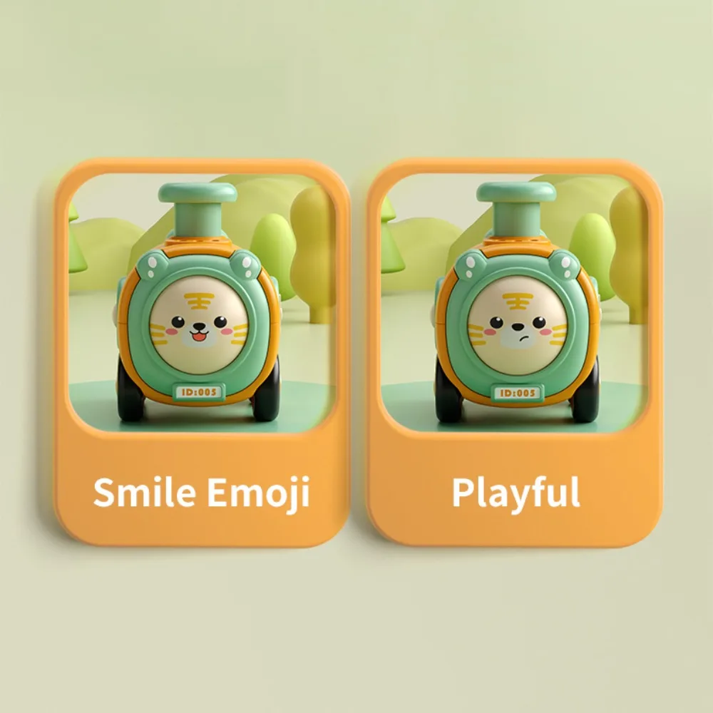 

Inertia Car Press To Change Face Whistle Train Crash Resistant Press and Run Whistle Small Train Colorful