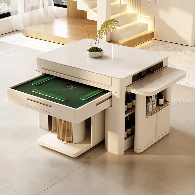 Dining room furniture multifunctional mahjong table machine island table dining table retractable rock slab electric automatic