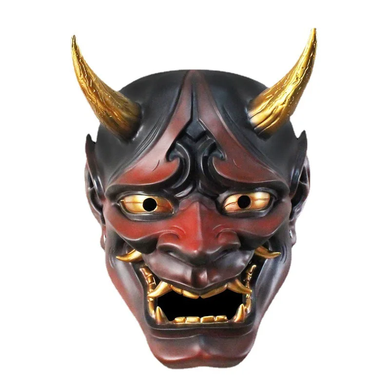 

Halloween resin color prajna mask demon king hundred horror ghost costume props tattoo decoration adult men and women costume pr