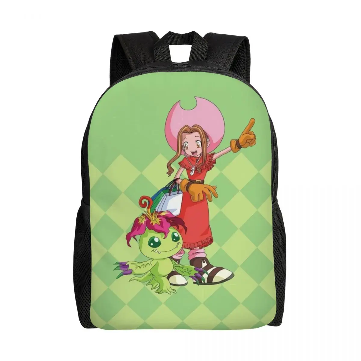 

Custom Digimones Adventure Anime Laptop Backpack Women Men Casual Bookbag for College School Student Bag