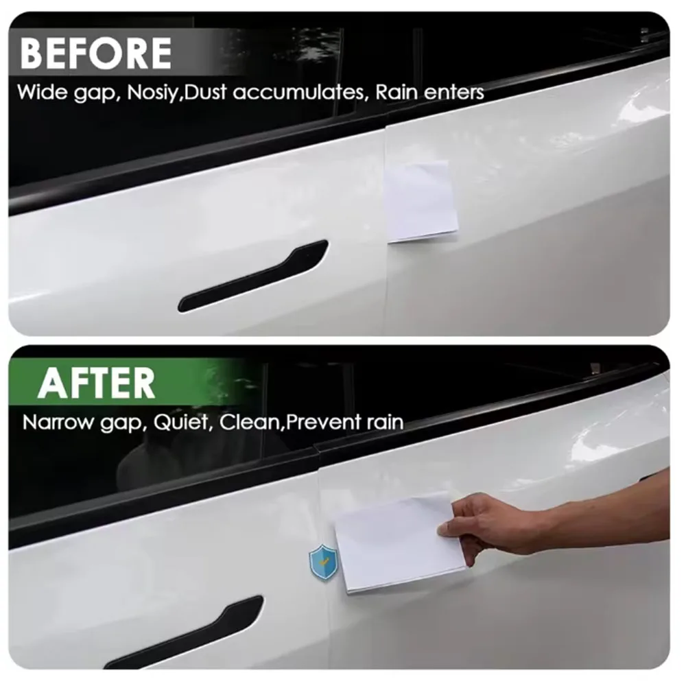 For Tesla Model 3 2020-2024 Door Seal Soundproof Kit  Rubber Weather Draft Seal Strip Wind Noise Kit Front Trunk Cover Strip view 6