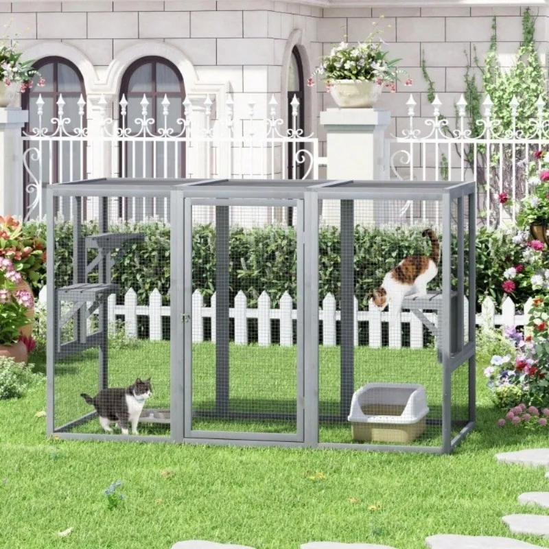 Large Cat Enclosure Catio Cage Run House Outdoor Platforms