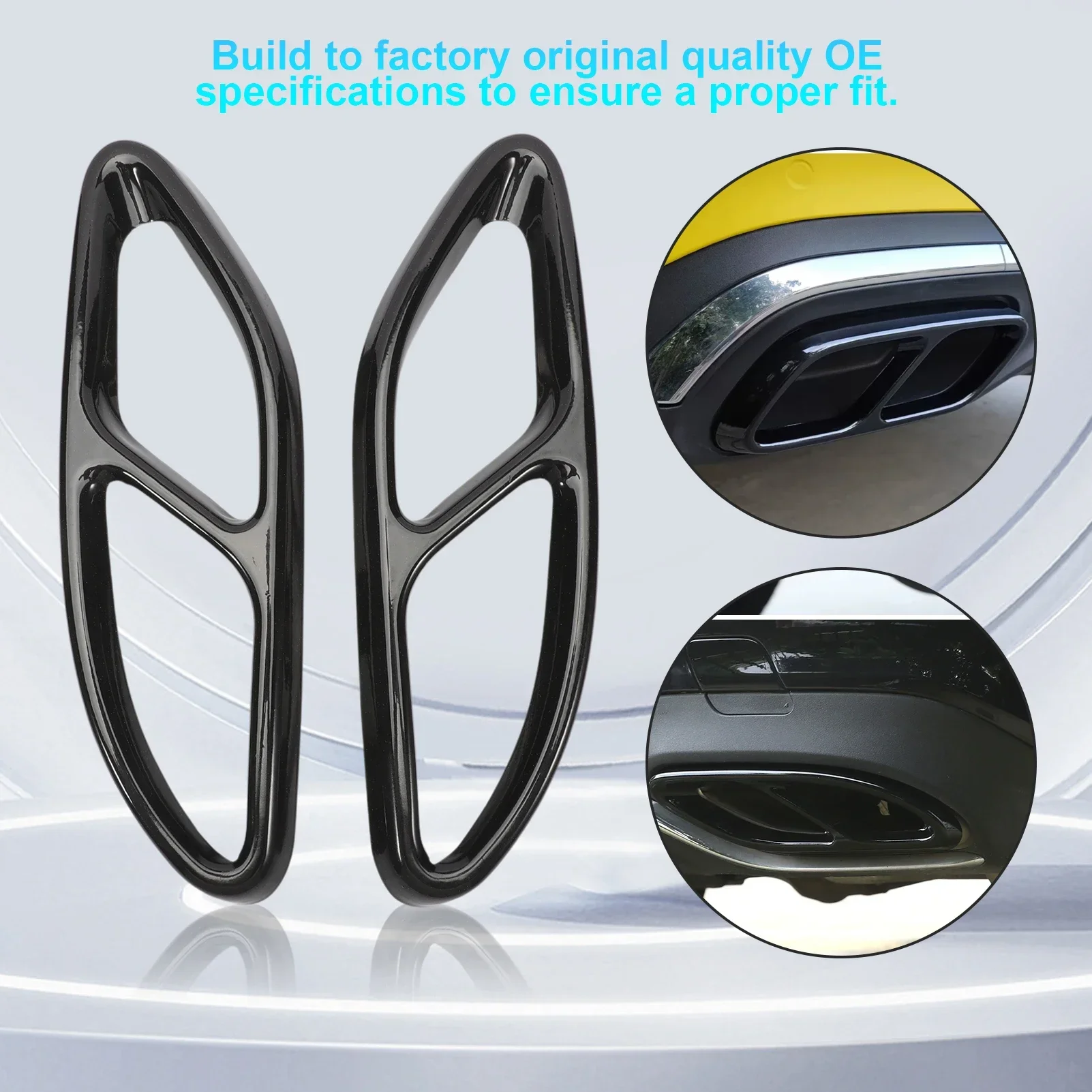 Car Exhaust Pipe Cover Trim For Mercedes Benz GLC A B C E Class X253 W205 W213 W176 W177 W246 W247 2016-2019  Car Accessories