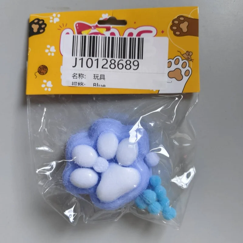 Mini PU Squeeze Toy Cat Foot Antistress Stress Relief Toy Decompression Mochi Fidget Therapy Beads Girl