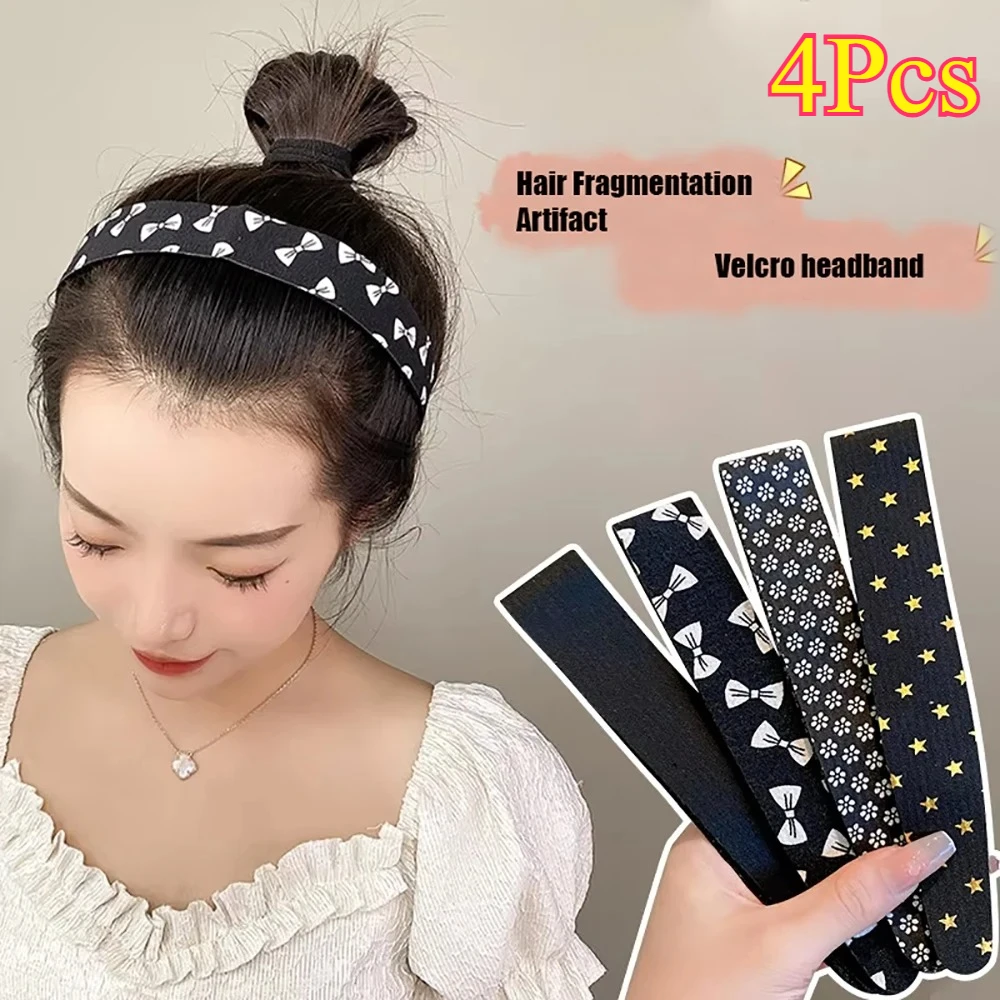 4Pcs Women's Velcro Headband Velcro Hair Styling Hair Stickers Salon Barber Accessories