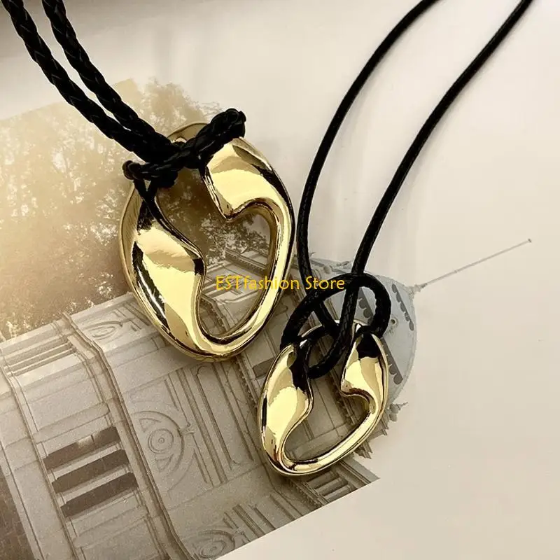 Y5GC Braided Necklace for Women Wedding Bridal Clavicle Chain Aesthetic Jewelry