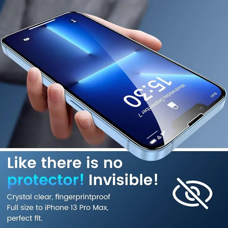 5 Piezas Vidrio Templado para iPhone 15 13 11 12 14 Pro Max Mini Protector de Pantalla para iPhone 16 17 8 Plus X XR XS MAX Vidrio Protector 2