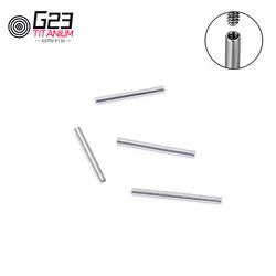 10Pcs/Lot 14G 16G Implant Grade ASTM F136 Titanium Internally Threaded Barbell Shaft Body Jewelry Accessories